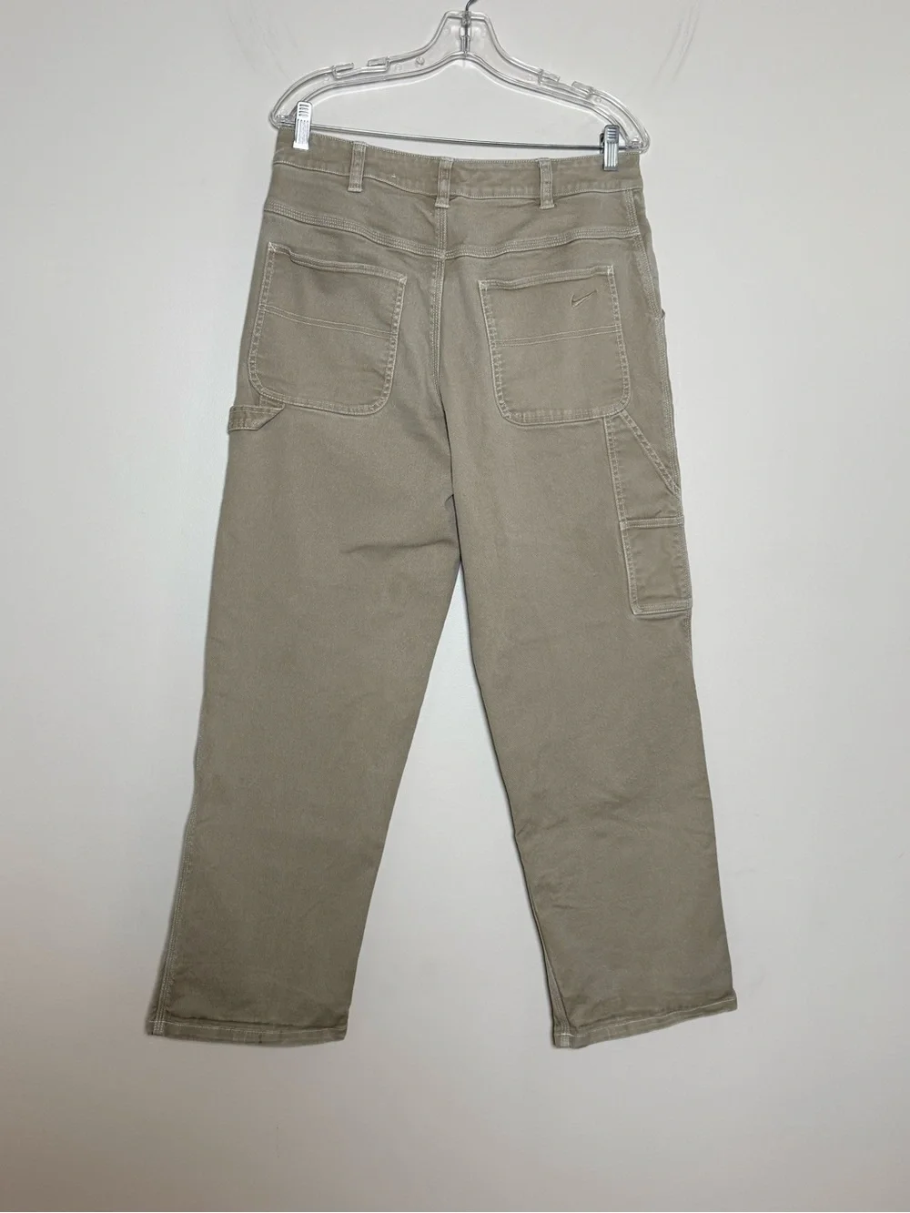 Nike Life Men’s Premium Carpenter Pants Khaki Twill Workwear 32 M - Picture 3 of 10